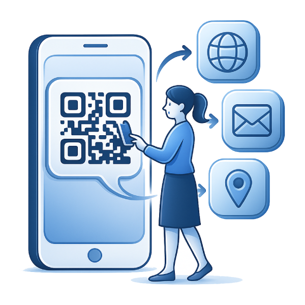 QR Redirection Illustration